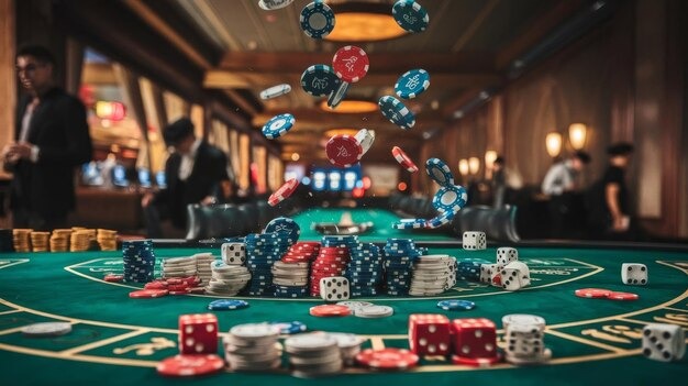 Multi-camera live dealer studio with professional croupier